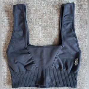 NWOT FP Movement Good Karma Square-Neck Bra in Gray